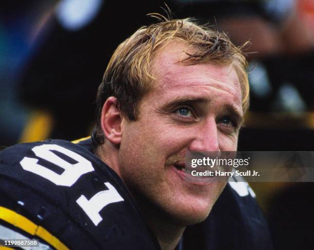 Kevin Greene, Defensive End and Linebacker for the Pittsburgh Steelers during the American Football Conference Central game against the New Orleans...