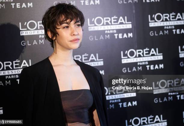 Actress Greta Fernandez, nominated to Feroz Awards, attends a presentation by GLAM team L'Oreal ahead of the Feroz Awards on January 16, 2020 in...