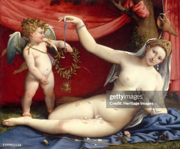 Venus and Cupid, 1520s. Artist Lorenzo Lotto.