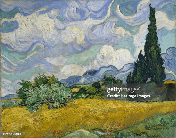 Wheat Field with Cypresses, 1889. Artist Vincent van Gogh.
