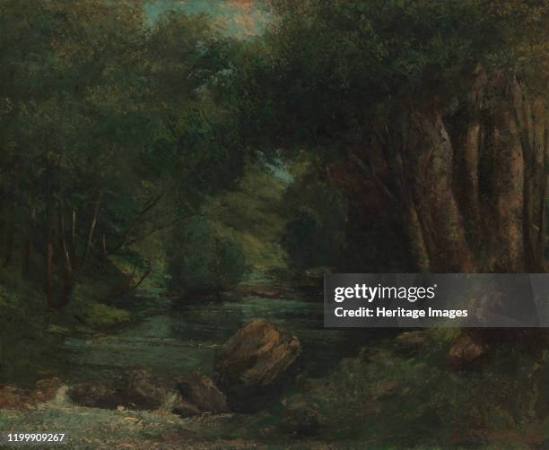 Brook in the Forest, circa 1868-77. Artist Gustave Courbet.