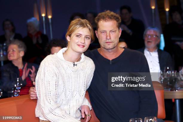 Til Schweiger, Lilli Schweiger during the NDR Talk Show on January 10, 2020 in Hamburg, Germany.