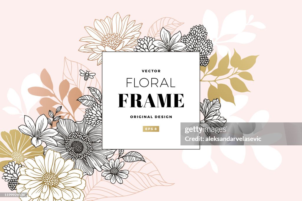 Modern Floral Frame