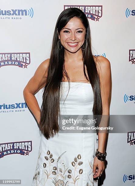 Pilar Lastra attends the 2011 SiriusXM Celebrity Fantasy Football Draft at the Hard Rock Cafe, Times Square on July 28, 2011 in New York City.