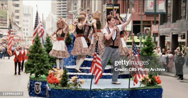 The movie "Ferris Bueller's Day Off", written and directed by John Hughes. Seen here, in front, Matthew Broderick as Ferris Bueller on a float in the...