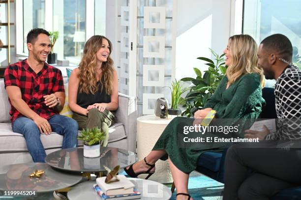 Episode 200206 -- Pictured: Carlos and Alexa PenaVega join Daily Pop Co-Hosts Carissa Culiner and Justin Sylvester to chat about their upcoming film...