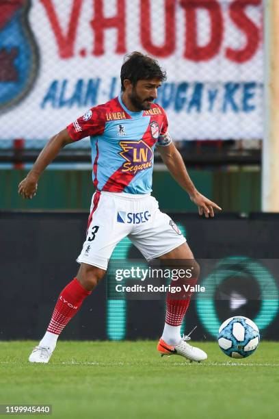 Emiliano Papa of Arsenal drives the ball during a match between Arsenal and Talleres de Cordoba as part of Superliga 2019/20 at Julio Humberto...