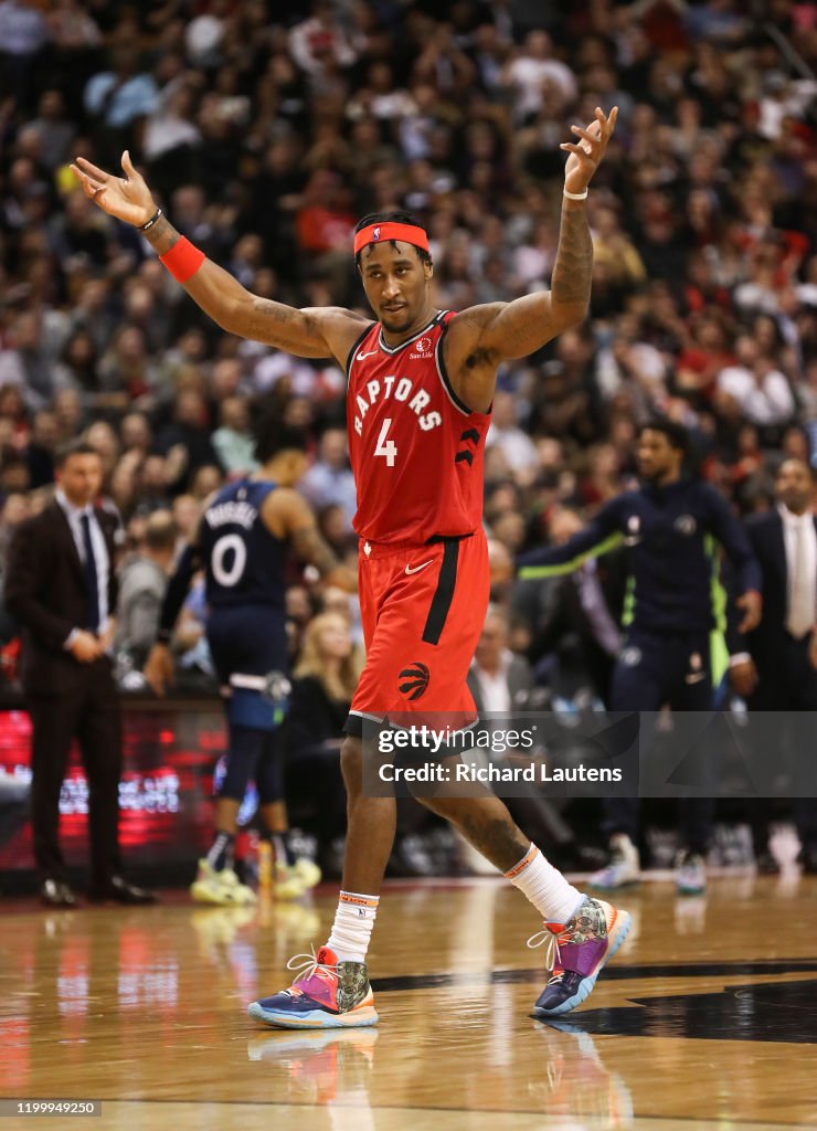 Red Raptor Toronto TORONTO, ON - February 10 In the second half, Toronto Raptors forward ...