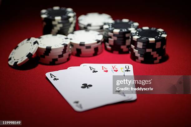 omaha poker starting hand - poker stock pictures, royalty-free photos & images