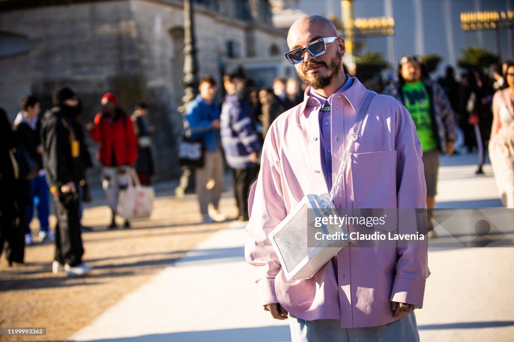 Street Style - Paris Fashion Week - Menswear F/W 2020-2021 : Day Three