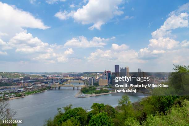 pittsburgh - three rivers from a hilltop - pennsylvania ストックフォトと画像