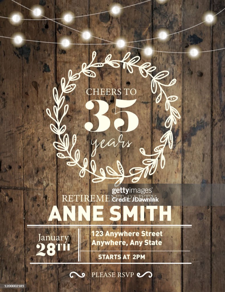 Retirement Party Invitation Design Farewell Celebration Graphics,
