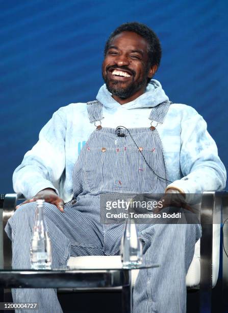 André Benjamin of 'Dispatches from Elsewhere' speaks onstage during the AMC Networks portion of the Winter 2020 TCA Press Tour on January 16, 2020 in...