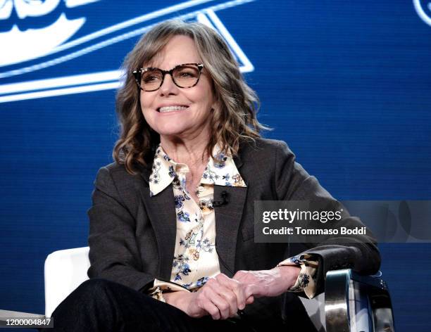 Sally Field of 'Dispatches from Elsewhere' speaks onstage during the AMC Networks portion of the Winter 2020 TCA Press Tour on January 16, 2020 in...