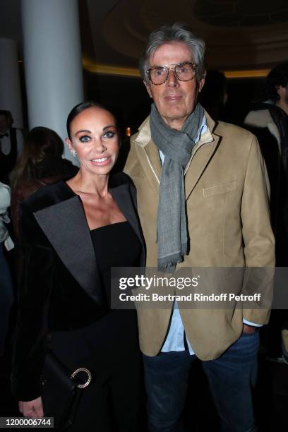 Chief Executive of the Lucien Barriere Group, Dominique Desseigne and Producer and Dancer of the show, Alexandra Cardinale pose after the Exceptional...