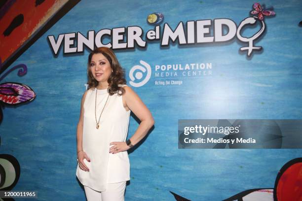 Arlette Pacheco poses for photos during the 'Vencer el Miedo' soap opera presentation at Marquis Reforma Hotel on January 16, 2020 in Mexico City,...