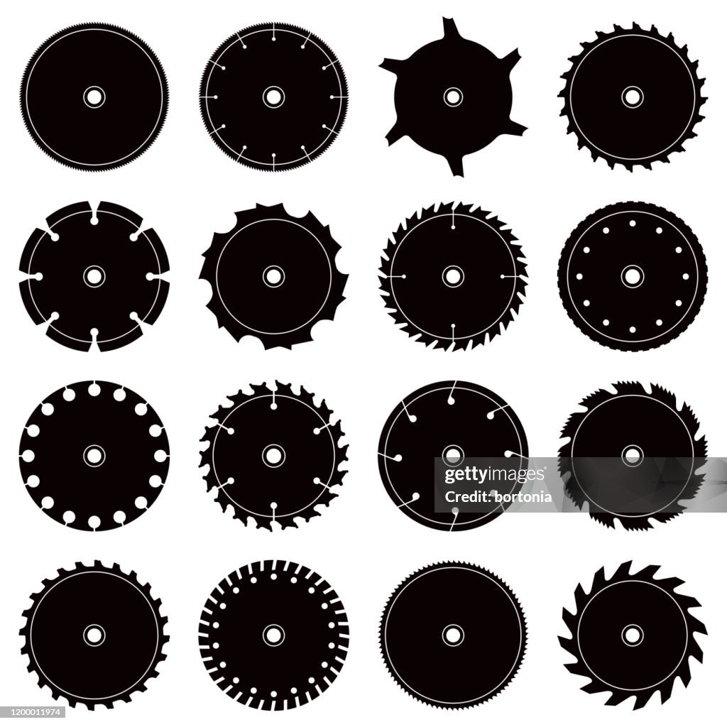 Saw Blade Silhouette Set