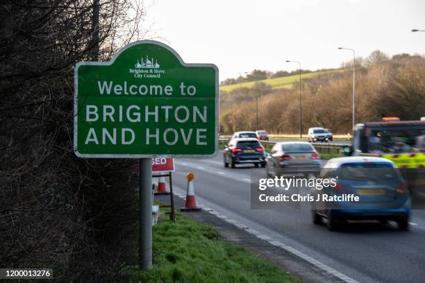 Brighton Sign A23 Road Photos and Premium High Res Pictures - Getty Images