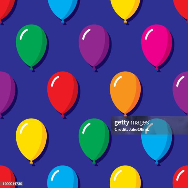 stockillustraties, clipart, cartoons en iconen met ballonnen patroon plat 1 - latex background