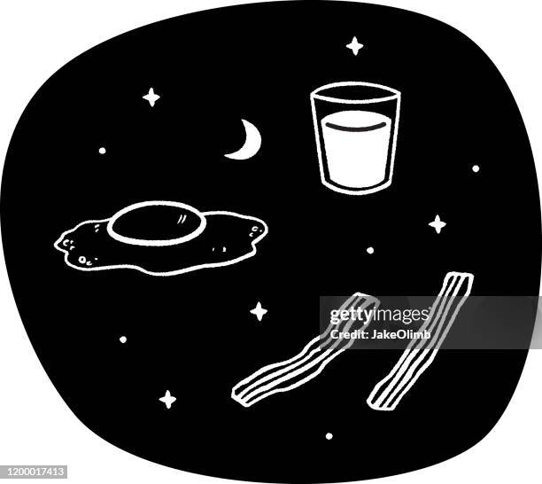 breakfast doodle 2 - english breakfast stock illustrations