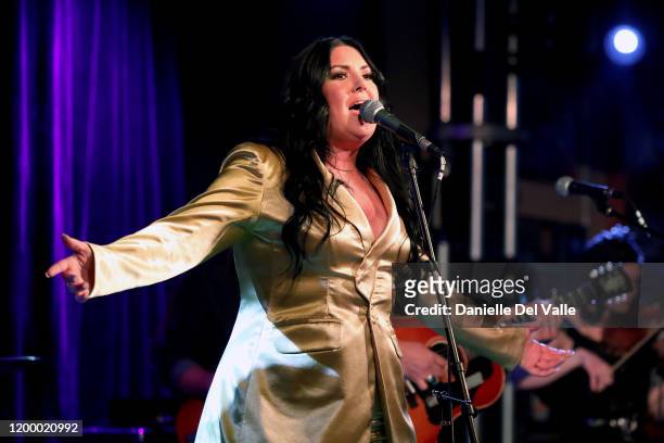 Kree Harrison performs onstage for her "Chosen Family Tree" album launch on January 16, 2020 in Nashville, United States.