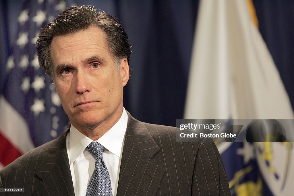 Gov. Romney Makes Statement About Defining Marriage As Between A Man And Woman