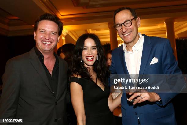 Aden Young, Abigail Spencer and President and CEO of AMC Networks Josh Sapan attend the AMC Networks Evening Event of the Winter 2020 TCA Press Tour...