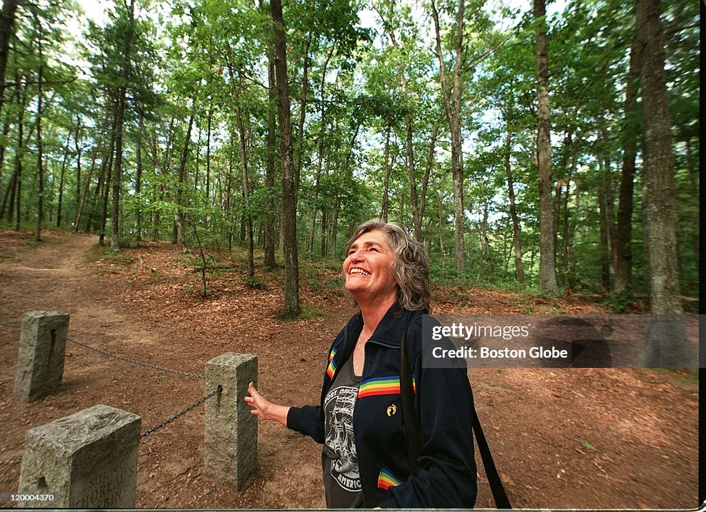 Susan Long Rested Mind Susan Long of Durham, N.H. in the woods at the Walden Pond State ...