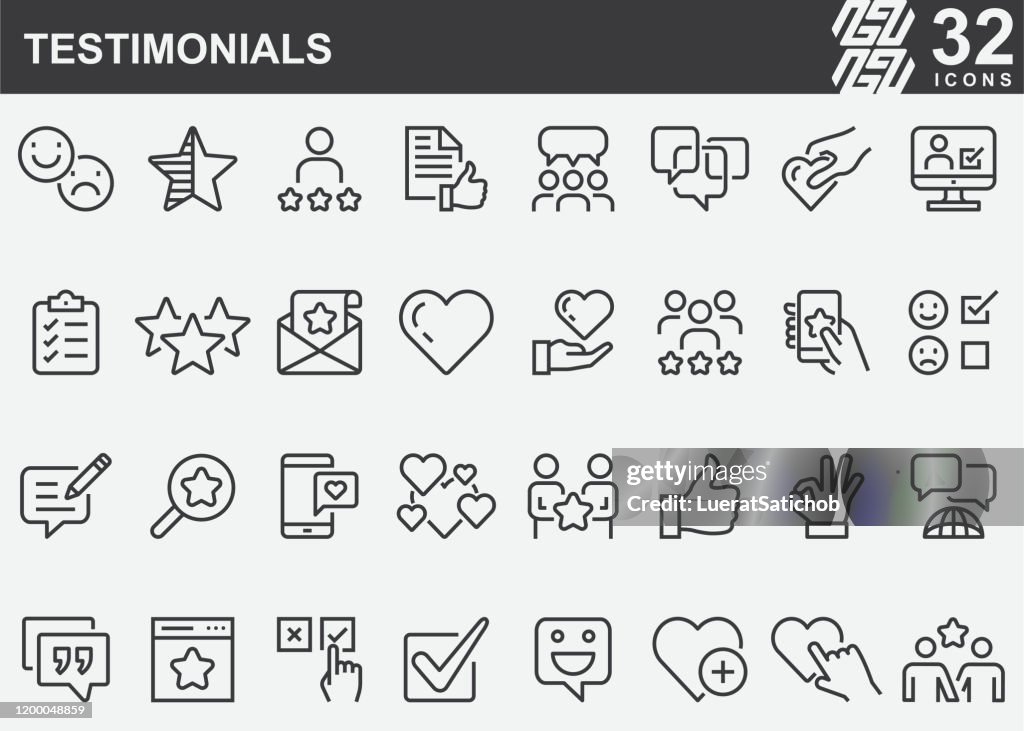 Testimonials Line Icons