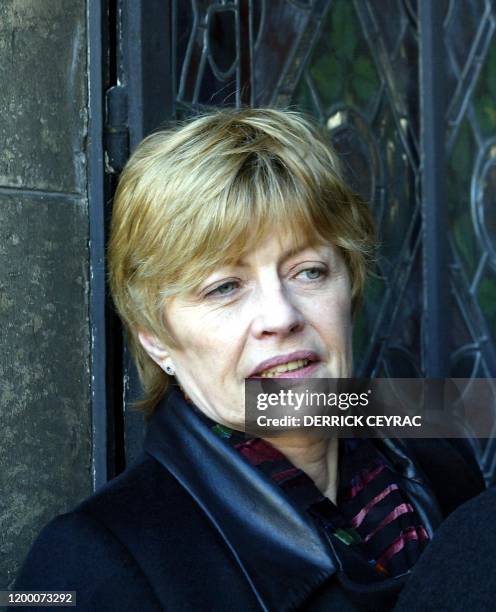 Portrait de Claire Bretecher membre du jury du 29e Festival international de la bande dessinée pris le 26 janvier 2002 à Angoulême, lors de l'annonce...