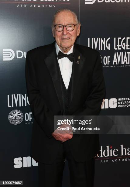 Astronaut Jim Lovell attends the Living Legends of Aviation Awards at The Beverly Hilton Hotel on January 16, 2020 in Beverly Hills, California.