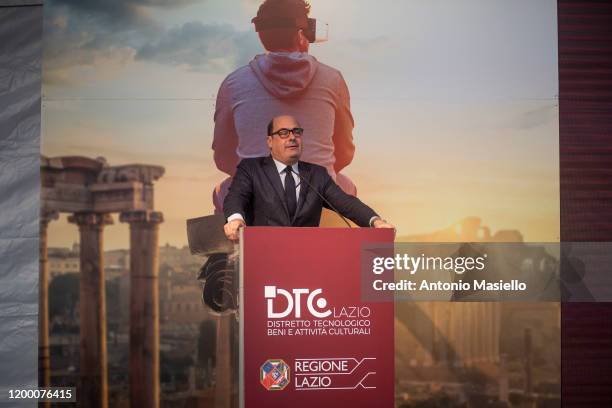 General Secretary of Democratic Party Nicola Zingaretti takes part in the political meeting "DTC Lazio: dalla valorizzazione allo sviluppo. Risultati...