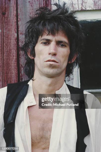 Rolling Stones guitarist Keith Richards posed at his house in South Salem, New York State in 1978.