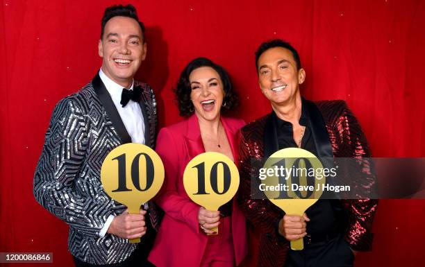 Craig Revel Horwood, Shirley Ballas and Bruno Tonioli during the opening night of the Strictly Come Dancing Arena Tour 2020 at Arena Birmingham on...