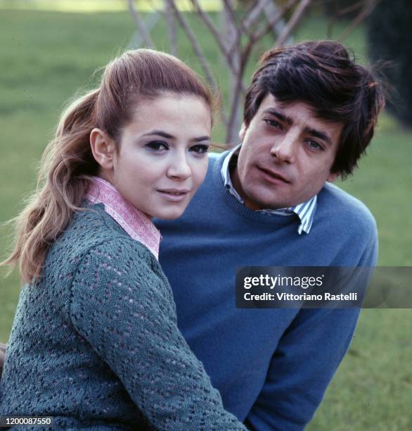 Rome, Italy, September 1966: Italian actors Laura Efrikian and Giancarlo Giannini.