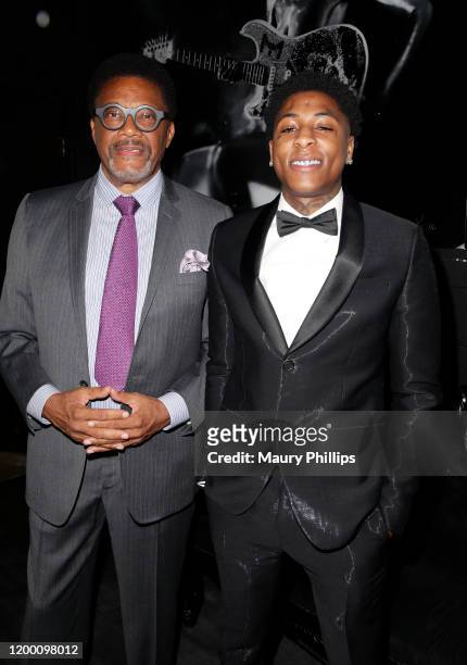 Judge Greg Mathis and NBA Youngboy arrive at The Benjamin Crump Awards at The Venue of Hollywood on January 16, 2020 in Hollywood, California.