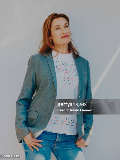 Actress Actress Emmanuelle Devos poses for a portrait on May, 2018 in Cannes, France. .