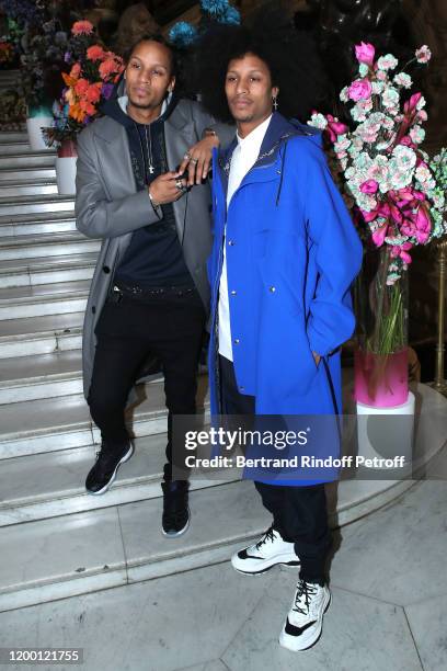 Les Twins" : Larry Bourgeois aka Ca Blaze and Laurent Bourgeois aka Lil Beast attend the Berluti Menswear Fall/Winter 2020-2021 show as part of Paris...