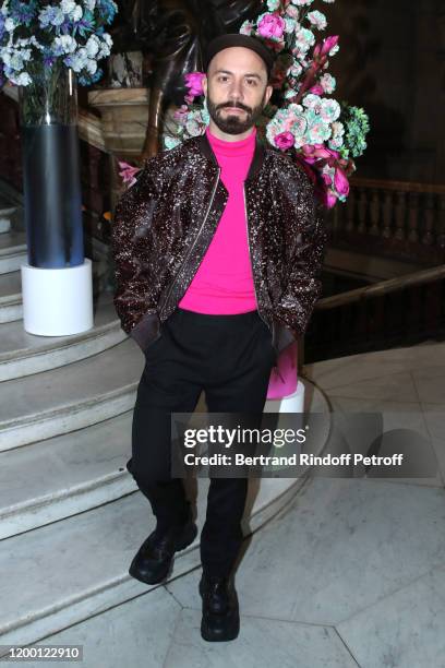 Yoann Lemoine aka Woodkid attends the Berluti Menswear Fall/Winter 2020-2021 show as part of Paris Fashion Week at Opera Garnier on January 17, 2020...