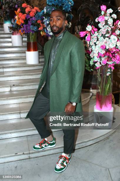 American Football Player Tyrod Taylor attends the Berluti Menswear Fall/Winter 2020-2021 show as part of Paris Fashion Week at Opera Garnier on...