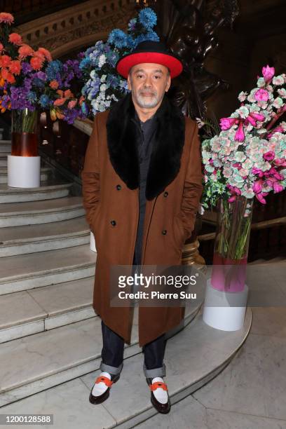 Designer Christian Louboutin attends the Berluti Menswear Fall/Winter 2020-2021 show as part of Paris Fashion Week at Opera Garnier on January 17,...