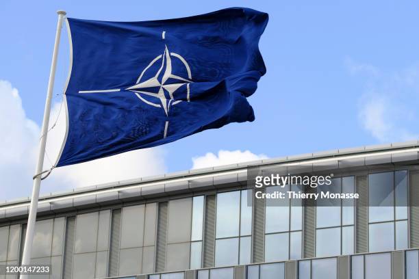 Views of the North Atlantic Treaty Organization headquarters on February 11, 2020 in Brussels, Belgium. On February 12, NATO will holds a defence...