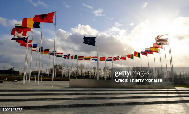 Views of the North Atlantic Treaty Organization headquarters on February 11, 2020 in Brussels, Belgium. On February 12, NATO will holds a defence...