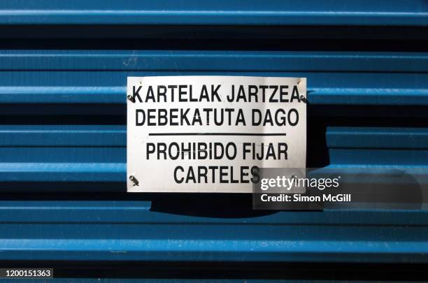 Basque Language Street Sign Basque (Language) Photos and Premium High Res Pictures - Getty Images
