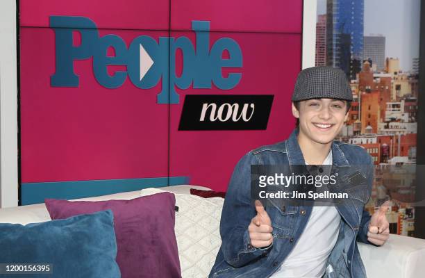 Actor Asher Angel visits People Now on January 17, 2020 in New York, United States.