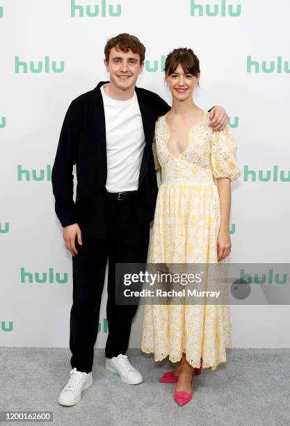 Paul Mescal and Daisy Edgar-Jones attend the Hulu Panel at Winter TCA 2020 at The Langham Huntington, Pasadena on January 17, 2020 in Pasadena,...