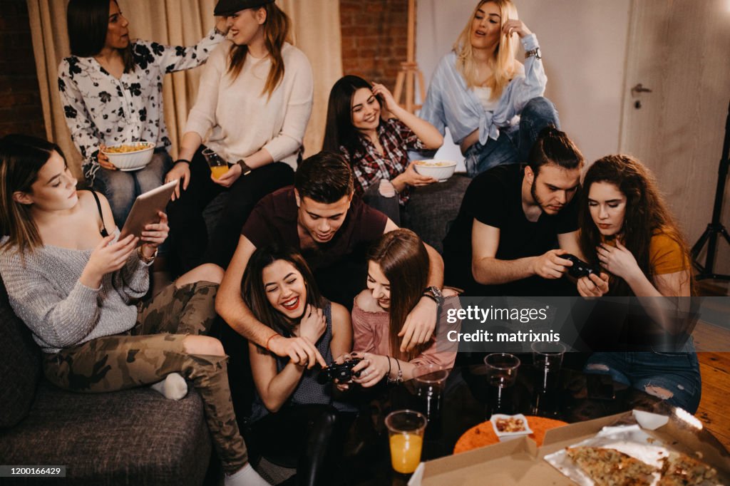 Computer Games Party Home Game Party Night High-Res Stock Photo - Getty Images