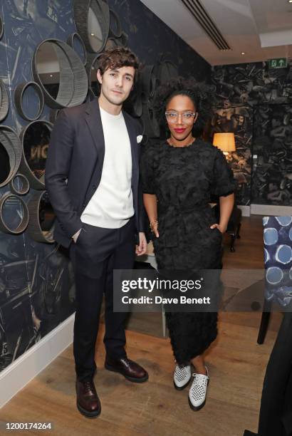 Jonah Hauer-King and Naomi Ackie attend The Casting Awards 2020 at The Ham Yard Hotel on February 11, 2020 in London, England.