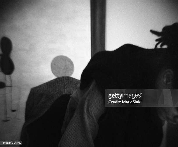 Jean-Michel Basquiat at the Vreg Baghoomian Gallery, September 5, 1988 in New York, New York.
