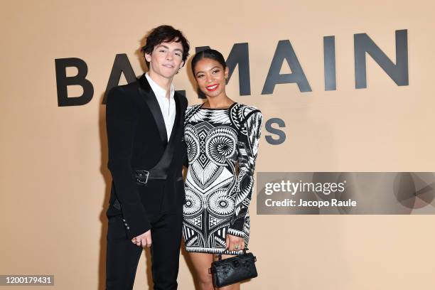 Ross Lynch and Jaz Sinclair attend the Balmain Menswear Fall/Winter 2020-2021 show as part of Paris Fashion Week on January 17, 2020 in Paris, France.